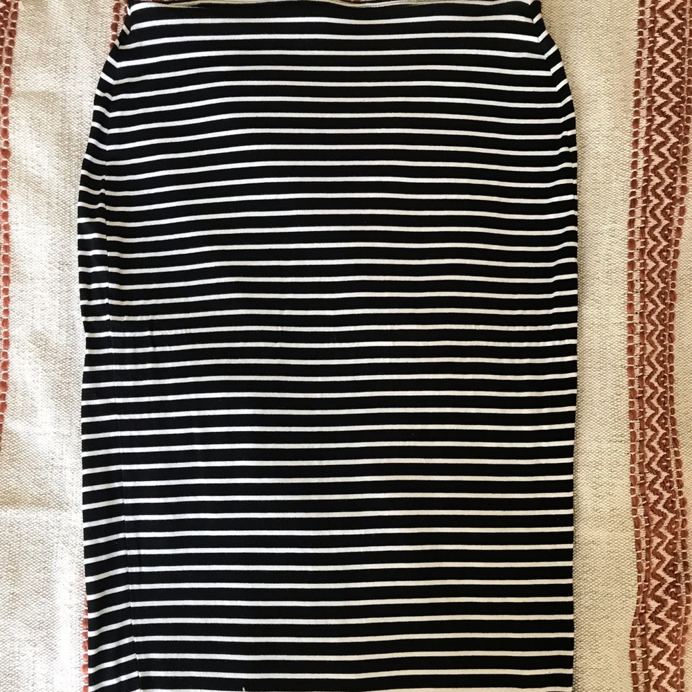 Long midi length bodycon skirt